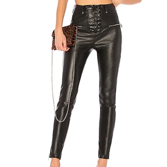 Iamgia Alexa Leather Lace Up Pants 